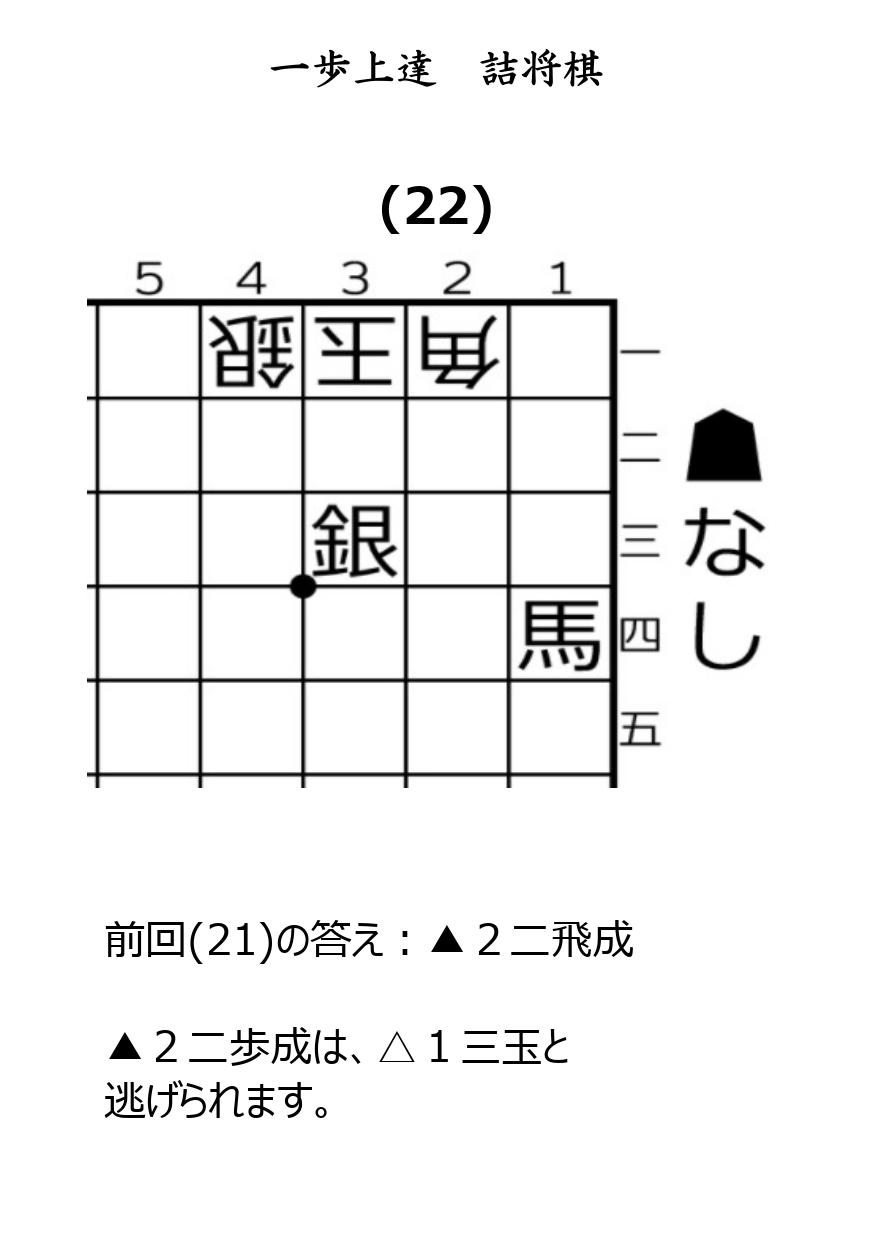 一歩上達詰将棋22 山本将棋教室